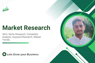 do niche and keyword research, market analysis, competitor analysis