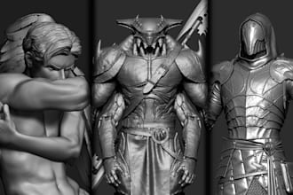 do 3d character sculpt for printing