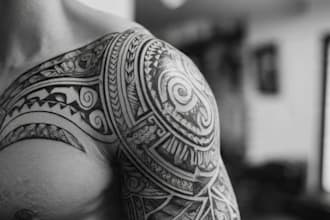 design a polynesian maori tribal tattoo