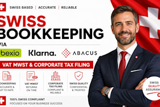 do swiss bookkeeping via bexio klarna abacus vat mwst and corporate tax filing