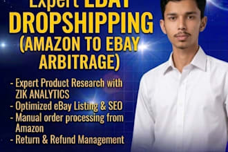 be your professional ebay dropshipping VA for amazon to ebay arbitrage