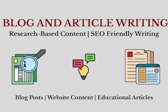 write articles and educational content