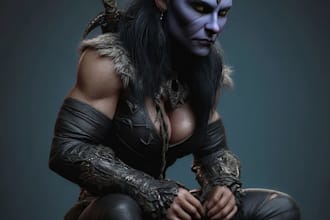 draw amazing fantasy character art, dnd character, or rpg illustration
