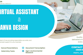 be your assistant for data entry and canva