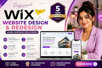 build wix website design, wix website redesign or wix ecommerce website