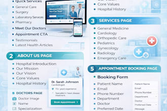 design a professional hospital website and healthcare medical clinic site