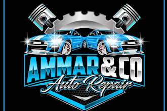 make custom auto repair mechanic automotive  motorsports logo