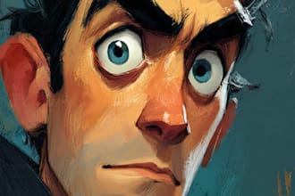 draw an awesome cartoon style portrait