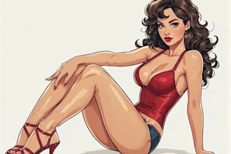 make pin up art and pin up girl illustration