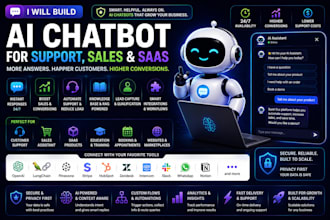 build an ai chatbot for support, sales or saas