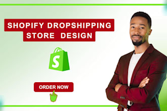 build an automated shopify dropshipping store or shopify website