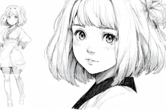 sketch you color anime sketch art