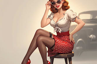 do design pin up art for any purpose