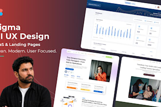 design saas website and landing page UI in figma