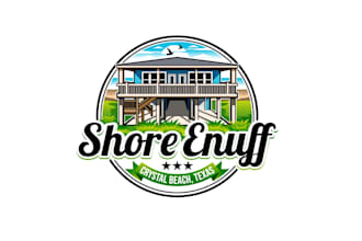 create high quality and beautiful beach house logo design