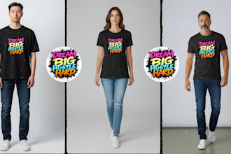 create realistic ai tshirt mockups with models