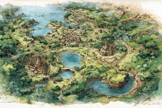 sketch watercolors custom illustrated maps