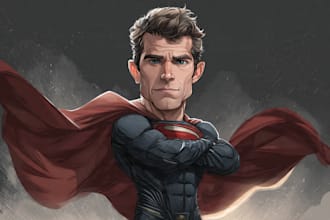 create superhero caricature for you