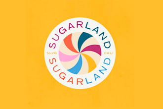 design sugar land hipster moody candy store logo