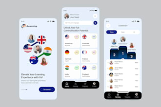 develop translator app, language app, quiz game app, coaching app, tutorial app