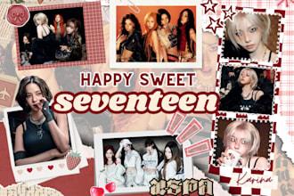 create editable custom scrapbook photo collage