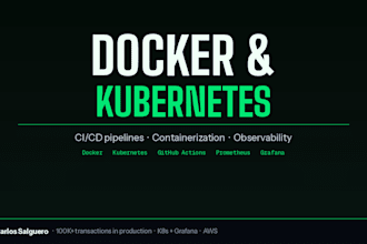 set up your docker containers, kubernetes cluster, or cicd pipeline