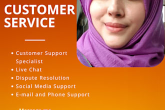 provide live chat support and customer service