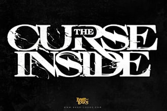 design a brutal death metal, black metal, or deathcore logo
