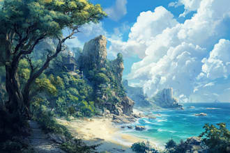 design stunning fantasy landscape