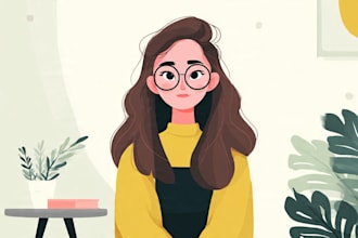 flat vector character illustration for anything