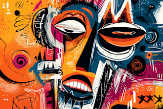 draw graffiti style name illustration