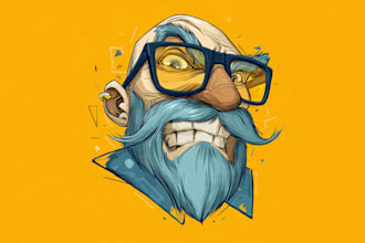 design creative cartoon caricature mascot logo