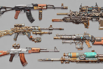 design unique weapons illustrations