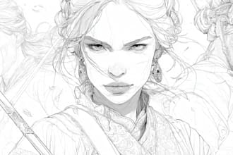 do lineart illustrations in high quality