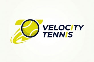 design a dynamic and unique tennis ball logo for your brand