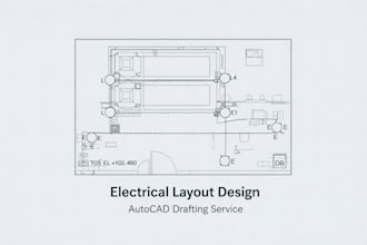 create 2d autocad electrical drawings for power and lighting layout