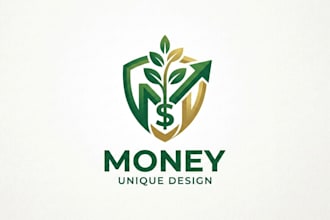 design a modern and professional money logo for your brand