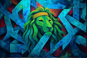 illustrate amazing custom graffiti, wall arts or murals