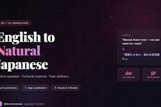 translate english into natural, fluent japanese