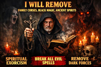 do spiritual exorcism and remove family curses, black magic, ancient spirits