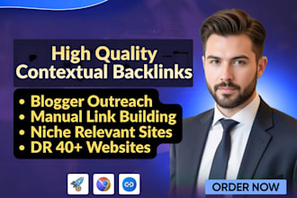 build contextual backlinks with blogger outreach and manual link building