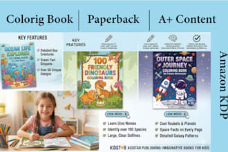 create children illustration, story book, activity or puzzle book for kids