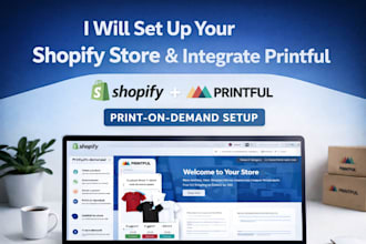 set up your shopify store and integrate printful for print on demand