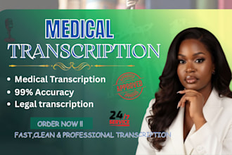 transcribe medical audio to text with accurate medical transcription