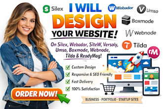 design silex webador sitew versoly umso boxmode webnode tilda readybag website