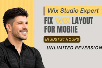 fix wix website mobile responsivness issues, fix wix studio