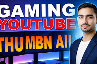 design creative gaming youtube thumbnail