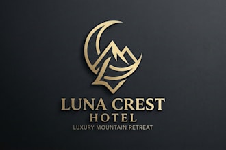 design a luxurious and unique hotel logo for your brand