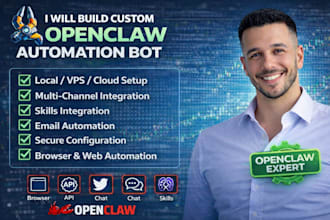 setup open claw ai agent with business automation and custom skills