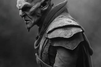 draw dark fantasy horror art for your commercial products